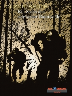 Ein Stern aus schwarzer Baumwolle 