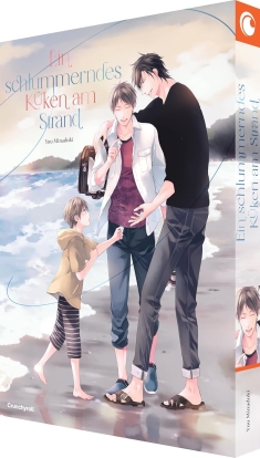 Ein schlummerndes Küken am Strand 